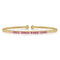 Bujukan Diamond and Ruby Split Bangle in 14K Yellow Gold - 1