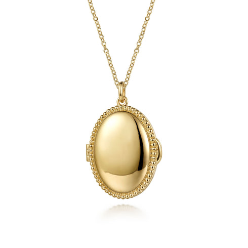 Bujukan 14K Yellow Gold Locket Pendant Necklace - 2