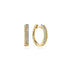 Bujukan Pave 10mm Diamond Huggie Earrings in 14K Yellow Gold - 2