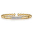 Bujukan Pave Diamond Split Bangle Bracelet in 14K Yellow Gold - 2