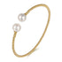 Bujukan 14K Yellow Gold Pearl Bangle Bracelet - 2