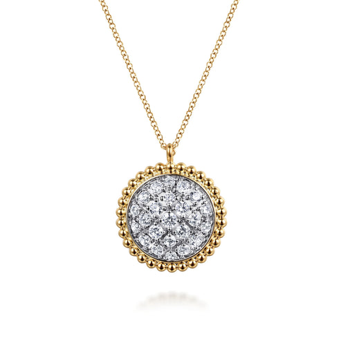 Bujukan 14K Yellow Gold and Diamond Pave Pendant Necklace - 2