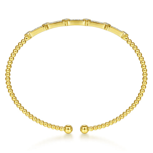 Bujukan 14K Yellow Gold Diamond Bangle Bracelet - 4