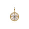 Diamond Blue Sapphire Compass Medallion Pendant in 14K Yellow Gold - 2