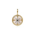 Diamond Blue Sapphire Compass Medallion Pendant in 14K Yellow Gold - 2