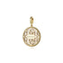 Diamond Blue Sapphire Compass Medallion Pendant in 14K Yellow Gold - 3