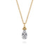 Bujukan 14K Yellow Gold Diamond Teardrop Pendant Necklace - 2