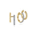 Bujukan 14K Yellow Gold Diamond Huggie and Cuff Earrings - 2
