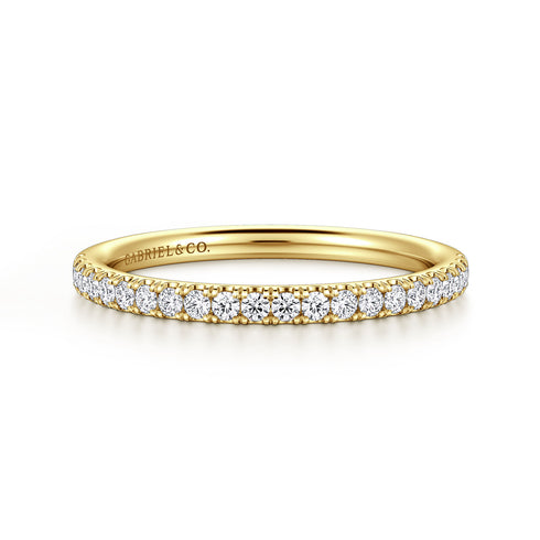 Diamond Matching Wedding Band in 14K Yellow Gold - 2