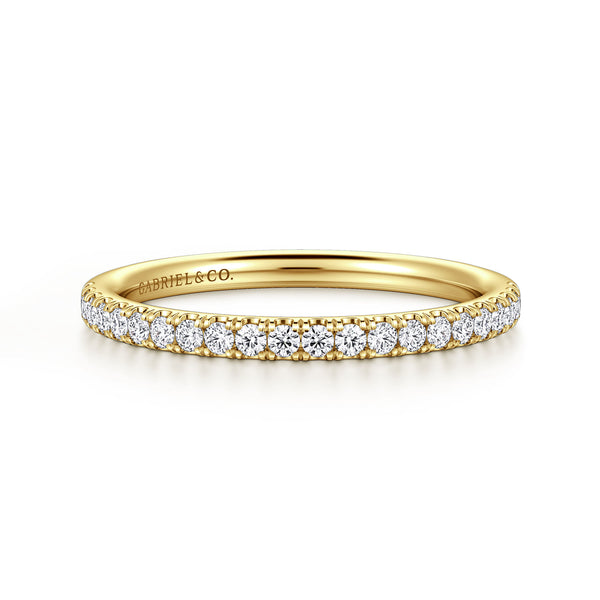 Diamond Matching Wedding Band in 14K Yellow Gold - 2