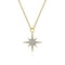 Kaslique 14K Yellow Gold Diamond Starburst Pendant Necklace - 2