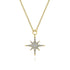 Kaslique 14K Yellow Gold Diamond Starburst Pendant Necklace - 2