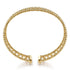 Bujukan Diamond and Bujukan Beads Cuff Bangle Bracelet in 14K Yellow Gold - 4