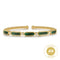 Bujukan Diamond and Malachite Bangle in 14K Yellow Gold - 2