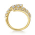 Lusso 14K Yellow Gold Double Row Diamond Bypass Ring - 3