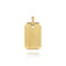 Contemporary 14K Yellow Gold Engravable Dog Tag Pendant - 2