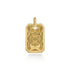 Contemporary 14K Yellow Gold Engravable Dog Tag Pendant - 3