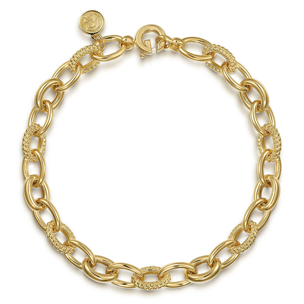 Bujukan Link Chain Bracelet in 14K Yellow Gold - 2