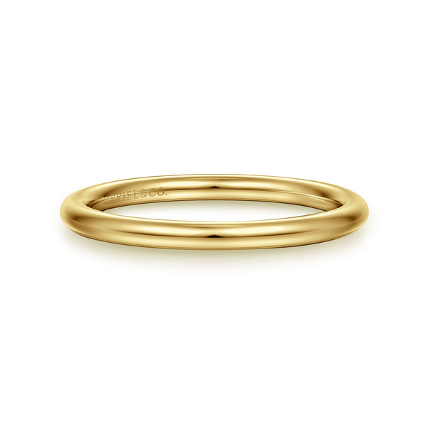 Contemporary 14K Yellow Gold Matching Wedding Band - 2