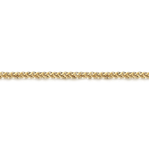 Classic 14K Yellow Gold Men's Wheat Chain Bracelet - 3