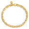Classic 14K Yellow Gold Solid Faceted Chain Bracelet - 1