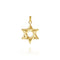 Contemporary 14K Yellow Gold Star of David Pendant - 2