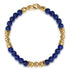 Bujukan 14K Yellow Gold Lapis Beaded Station Bracelet - 2