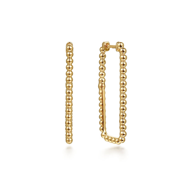 Bujukan Classic Hoop Earrings in 14K Yellow Gold - 2