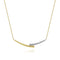 Bujukan Diamond Bar Necklace in 14K Yellow and White Gold - 1