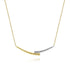 Bujukan Diamond Bar Necklace in 14K Yellow and White Gold - 1