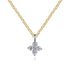 Lusso 14K Yellow/White Gold Diamond Flower Shape Pendant Necklace - 2
