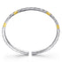 Facets 14K Yellow-White Gold Open Herringbone Cuff Bangle - 4