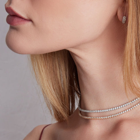 WF Classic 18K Gold and Diamond Tennis Necklace - 4