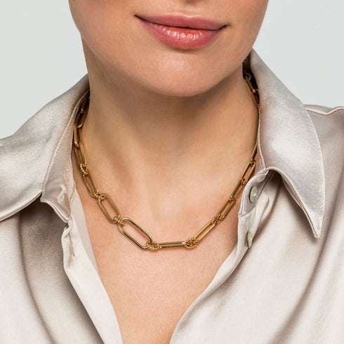 Bujukan 14K Yellow Gold Chain Necklace - 3