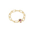 Le Cube Chain Ring in 18K Yellow Gold with Pink Sapphire - 2