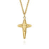 Contemporary 14K Yellow Gold Cross Pendant Necklace - 3