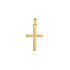 22 Inch 14K Yellow Gold Faceted Cross Pendant Necklace - 3