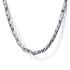 Contemporary 925 Sterling Silver Hollow Men's Link Chain Necklace - 2