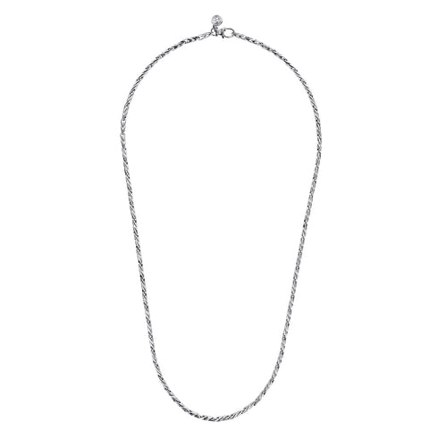 22 Inch 3.2mm 925 Sterling Silver Hollow Men's Link Chain Necklace - 4
