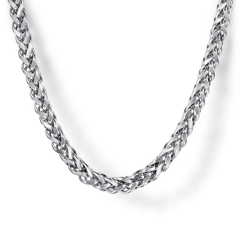 Classic 925 Sterling Silver Men's Wheat Chain Necklace - 2