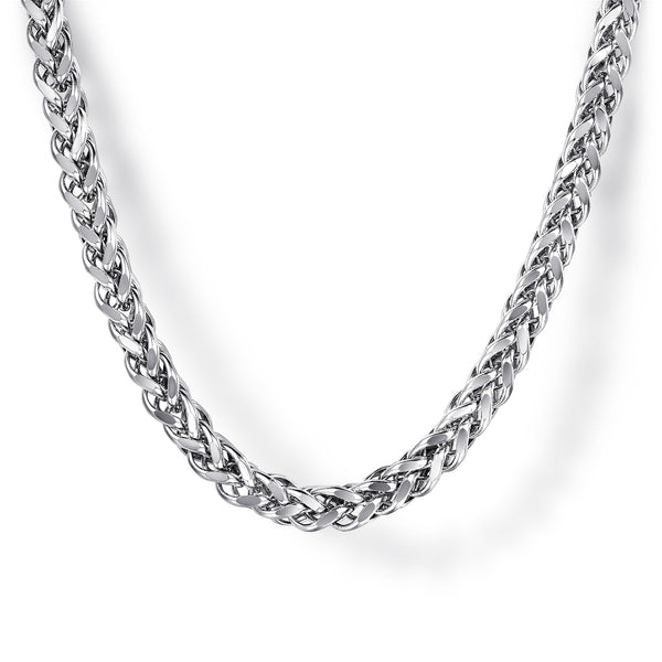 Classic 925 Sterling Silver Men's Wheat Chain Necklace - 2