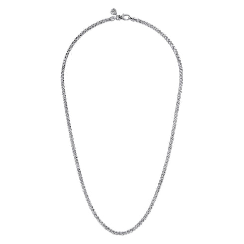 Classic 925 Sterling Silver Men's Wheat Chain Necklace - 3