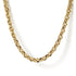 22 Inch 3.6mm 14K Yellow Gold Hollow Men's Link Chain Necklace - 1