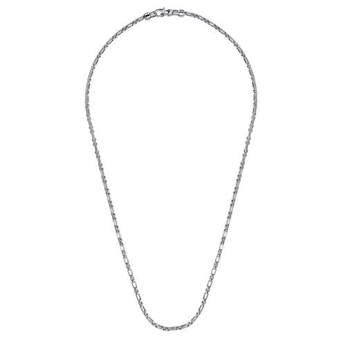 Classic 22 Inch 3mm Sterling Silver Figaro Chain Necklace - 3