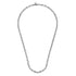 Classic 22 Inch Sterling Silver Faceted Men's Link Chain Necklace - 2