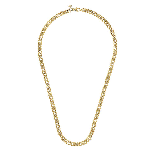Classic 14K Yellow Gold Solid Cuban Link Chain Necklace 22 Inch - 2
