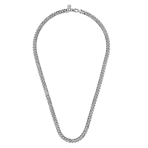 Classic 22 Inch 925 Sterling Silver Diamond Cut Cuban Link Necklace - 3