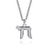 Contemporary 925 Sterling Silver Chai Pendant Necklace - 2