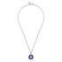 Diamond and Lapis Compass Pendant Necklace in Sterling Silver - 4