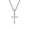 Faceted Cross Pendant Necklace in 925 Sterling Silver - 2